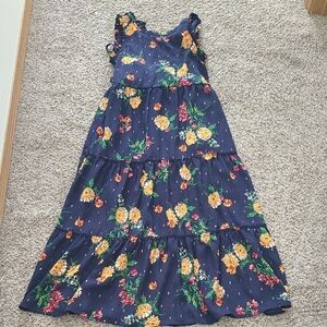 Zunie Navy Floral Kids Dress